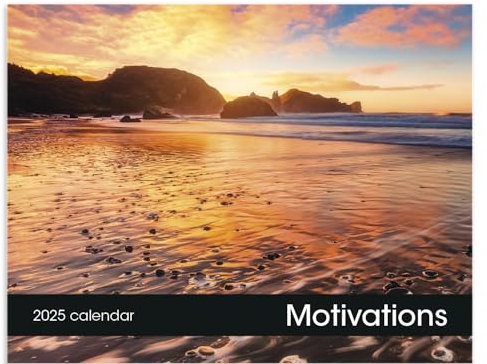 Motivations 2025 Wandkalender zum Aufhängen, 48,3 x 27,9 cm (offen), monatlicher Terminplaner und Organizer 2025. Inspirieren Sie das ganze Jahr über mit motivierenden Worten und Bildern