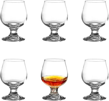 binsakao Schnapsgläser - Brandy-Gläser 150ml - Port-Gläser 6er Set - Kleine Sherrygläser - 99.2 g geschnittene Mini-Gläser für Likör-Shots, Tequila, Wodka Geschmack