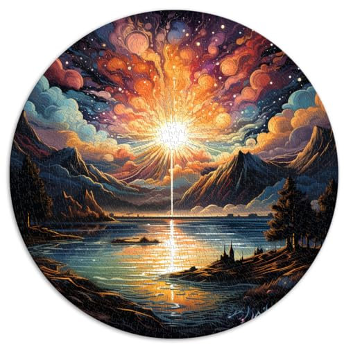 Puzzle für Erwachsene, 1000 Teile, Wörthersee, runde Puzzles, für Erwachsene und Kinder ab 12 Jahren, Puzzles aus Pappe, tolles Geschenk für Erwachsene, Größe 67,5 x 67,5