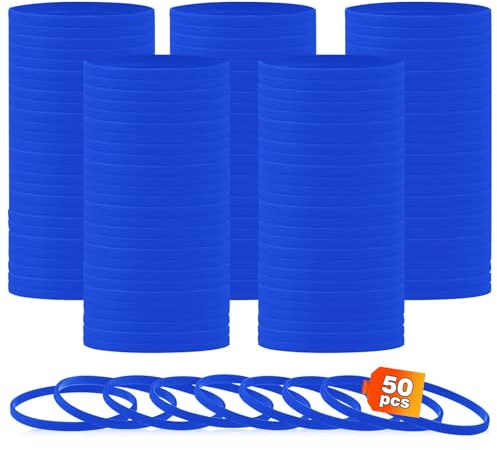 HONTIUS Braccialetti In Silicone, 0.24'' 6 mm di larghezza super stretto Braccialetti In Gomma, Vuoto Elastici di Gomma per per Adulti Uomo Donna Scuola Festa Fitness Corsa Sport