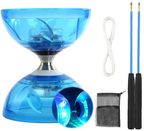 Rppiup Diabolo Freiner avec roulement à billes, kit de triple stockage, 4,5 mm, diabolo lumineux dans l'obscurité, sports de loisirs, jouet de jonglage pour enfants et adultes