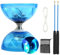 Rppiup Diabolo Freiläufer mit kugellager Dreifache Lagerung Set, 4,5mm Diabolo Leuchtend im Dunkeln Freizeitsport Kinder Jonglierspielzeug mit Handstäben für Kinder & Erwachsene
