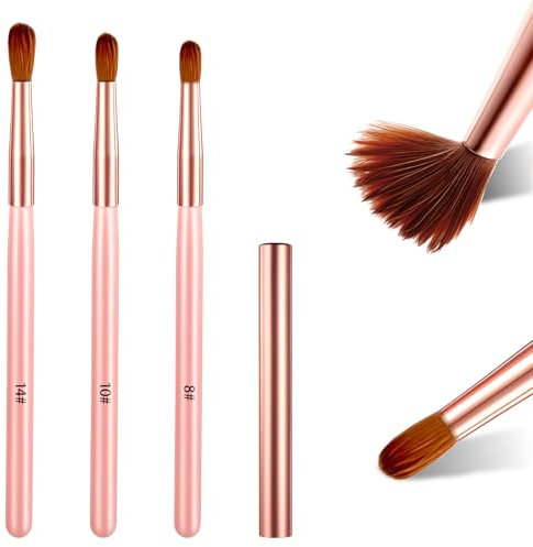 3 PCS Kolinsky Acrylic Nail Brush Set, Size 8/10/14 Professional Nail Brushes for Acrylic Powder Monomer Liquid Nails Extension And 3D Nailcarving Tool