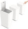 3 Pack Bedroom Bin,10L Slim Bathroom Bin with Lid,Push Button Plastic Waste Bin for Bathroom Anti-Odour,Plastic Thin Trash Can for Office,Living Room,Kitchen,Toilet (White)