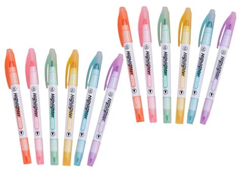 Gadpiparty 12pcs Double Ended Highlighter Pen Student Highlighting Markers See-through Window Quick Dry School Supplies Bulk Office Accessories