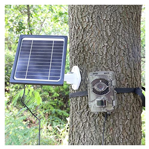 Fotocamera da tracciamento, Pannello solare for fotocamera traccia, portatile 6 V 9V 12V. Pannello solare con batteria incorporata da 5200 mAh for la fotocamera da caccia IP65. Caricabatterie solare i