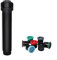 Cabezal de aspersor ajustable de 360 grados, sistema de riego subterráneo, boquilla de riego para césped y jardín con carcasa de plástico (rojo)