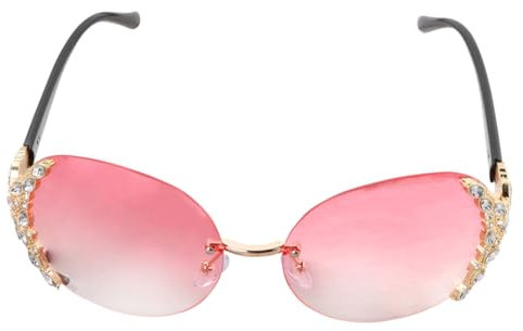 Beaupretty 1 Pezzo Occhiali Sole Cristallo per Occhiali Decorativi per Attività con Montatura e Rosa