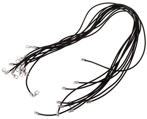 10 Stcs Halskette Seilschnur Gummi Schwarzschmuck Mit Hummerverschluss Für Armband Making Accessoire Geschenk Für Mädchen Frauen Halsketten Halsketten Teen Mädchen Süßes Niedes Stoff Teen Girls