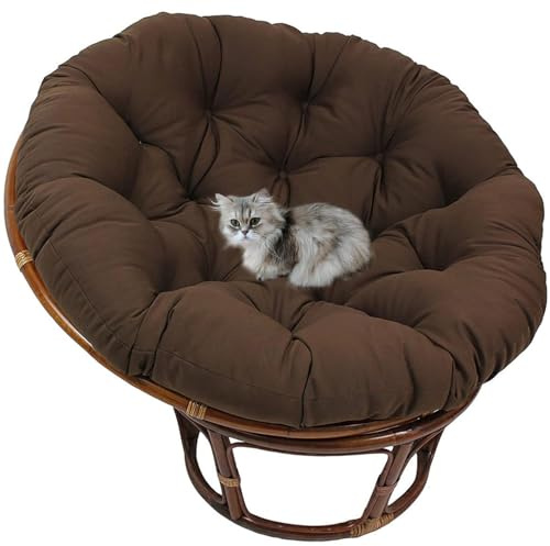 HLTQL Papasansessel Kissen Outdoor，Polster FüR Korbsessel Rund，Korbsessel Kissen Rund，Sitzkissen Rund Outdoor GartenmöBel，Sitzkissen HäNgesessel Outdoor Wasserdicht(#8,120x120cm)