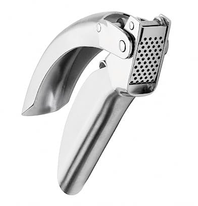Kuhn Rikon Garlic Press, Stainless Steel Garlic Crusher Press. Dishwasher Safe Garlic Chopper. Durable Garlic Mincer. Garlic Press Crusher – 3 Year Kuhn Rikon Kitchen Accessories Guarantee