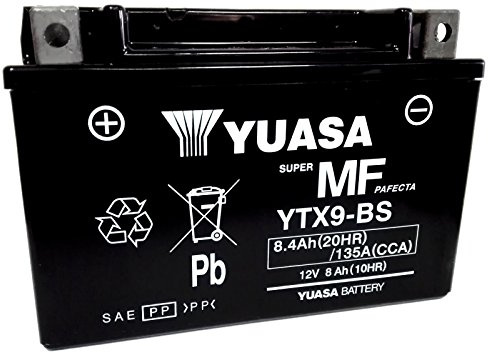 BATTERIA YUASA YTX9-BS 12 V 8 AH PER PIAGGIO ZIP 125 2000/2008