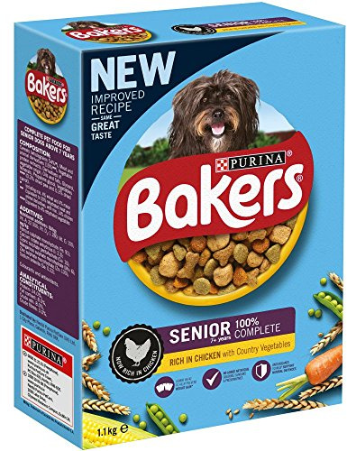 Bakers Senior Dry Dog Food Chicken and Veg 1.1kg