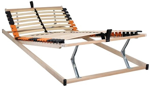 Betten-ABC Medifix 7-Zonen-Lattenrost, Härtegradverstellung, 28 Leisten, Belastbar bis 150 kg, Für alle Matratzen, Made in Germany, Ausführung: K+F Verstellung, Fertig montiert, Größe: 100 x 200 cm