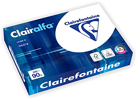 Clairefontaine Clairalfa A4, 90 g, Karton mit 5 Packungen à 500 Blatt