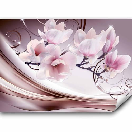 murando Fototapete selbstklebend Blumen 245x175cm Foto Tapete Tapetenfolie Möbelfolie Wandverkleidung Wandtapete Motivtapeten Bildtapete Wohnzimmer Schlafzimmer 3d Effekt Modern Magnolien b-A-0222-a-c