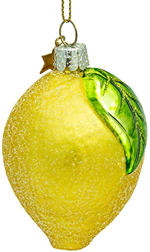 SIKORA BS492 Zitrone Christbaumschmuck Glas Figur Weihnachtsbaum Anhänger