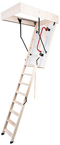 Oman Dachbodentreppe Komfort Klappleiter - 3-teilig (550 x 1100, weiß, Holz, 160 kg, 2800 mm)