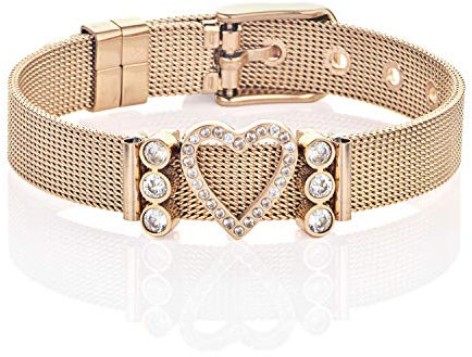 Kistanio Mesh Charm Armband Starter-Set Champagnerfarben inkl. 3 Charms