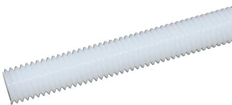 SN-TEC Kunststoff Polyamid Gewindestange 1.000mm (1 Meter) nach DIN 975, M5 / M6 / M8 / M10 / M12 (1, M5x1000mm)