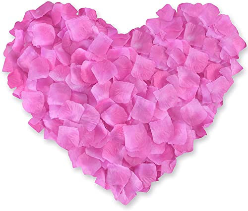 Happium 1000 Pieces Rose Petals, Artificial Silk Flowers Petal Romantic Decorations, Emulation Ros for Wedding Decoration, Valentine's Day, Confession Decoration (Pink Shades)