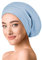 OLESILK Seide & Baumwolle Slouch Beanie Mütze Schlafhaube Seide Chemo Kopfbedeckung dünne leichte und weiche Laufmütze Strickmütze Unisex Jersey Sommermütze verstellbar für Damen & Herren, Dunstblau