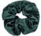Mytoptrendz® Plain Satin Hair Scrunchies Ponytail Hair Tie Traceless Luxurious Bobbles Classic Hair Accessory (Green dark)