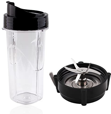 Joyparts Piezas de repuesto de taza de 24 onzas con hoja y tapa de base inferior, junta, compatible con licuadoras Oster Pro 1200