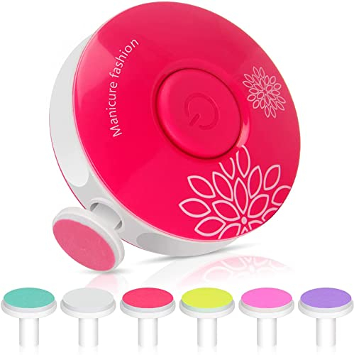 Elektrische Baby Nagelfeile - Baby-Nagelfeilenset - Baby-Nagelknipser - Geschenk für Neugeborene, Kinder und Erwachsene - Zehen und Nägel(Rose)