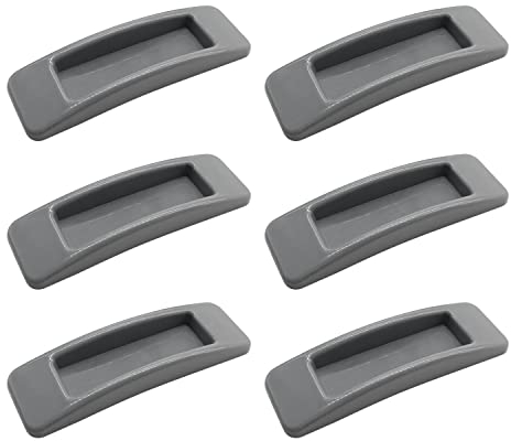 JJWNMLL 6 Stück Selbstklebender Schiebetür Sicherheitsgriffe, einfach zu öffnender Self-Stick Instant Schubladengriff, Self-Stick Griff für Küchenschränke kunststoff (grau)