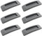 JJWNMLL Lot de 6 poignées autocollantes pour porte et fenêtre de placard instantanées avec ouverture pratique - Poignée autocollante pour porte coulissante - Poignée auxiliaire de cuisine (gris)