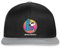 Spreadshirt Peanuts Snoopy Cool Surfen Snapback Cap, One Size, Schwarz/Grau