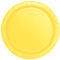 Trimming Shop Platos de Postre Redondos Resistentes de 7 Pulgadas, Platos de Color Amarillo neón de 18 cm, Paquete de 20 – vajilla de Papel temática