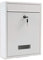 Samnuerly Briefkästen An der Wand befestigte Briefkästen für den Außenbereich Großer abschließbarer wasserdichter und rostfreier 350 x 83 x 262 mm Briefkasten aus Metall (Color : W