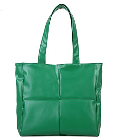 Damen-Handtasche aus Baumwolle, gepolstert, warm, for den Winter, große Kapazität, Handtasche, grün