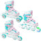RAVEN 3in1 Inline Skates Triskates Rollschuhe Inliner für Kinder Mädchen verstellbar (Lia Mint, 30-33 (18,5cm-20,5cm))