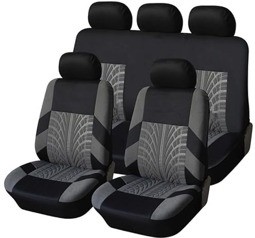 GENMAIBIGAO Auto Sitzbezüge Set für Skoda Kodiaq/(5seats)/2016 2017 2018 2019 2020 2021 2022 2023,Vordersitze Rückbank Schonbezug Autositzbezüge Komplettset,A/Grey