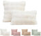 Tospass 2er Set Kissenbezug 40x40 cm Weiß Künstlich Kaninchenfell Kuschelkissen Flauschig Weich Glatt Sofakissen Dekokissen, Deko Wohnzimmer Zierkissen Couchkissen mit Unsichtbarer Reißverschluss