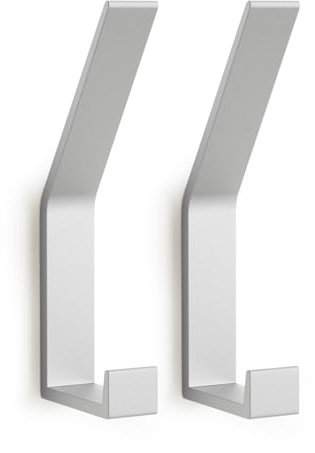 PDGROW® Ganchos para Abrigos 2 Piezas, Colgadores Pared (¡Tornillos Invisibles!), Percheros de Pared Modernos para Chaquetas, Abrigos, Ropa, Bufandas, Bolsos y Más (Plata)