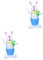BESPORTBLE 2 Sätze Aufblasbares Kaninchenmodell Modelle aufblasbare Puppen Aufblasbares Osterhasenmodell osterhof Dekoration Karikatur Baby Partybedarf Requisiten schmücken Tuch