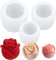 3Pcs Rose Flower Silicone Molds Set, 3D Rose Flower Silicone Molds,DIY Valentine's Day Silicone Mold,Soap Silicone Moulds for Cake Decoration Candle Baking Craft Chocolate Handmade Candy Making