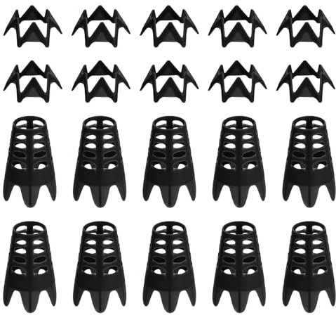 PATIKIL Golf Simulator Tees, 20Pcs Plastic Golf Tees Mat Practice Training for Outdoor Indoor Winter Turf Driving Range, 10 Tall & 10 Small, Black