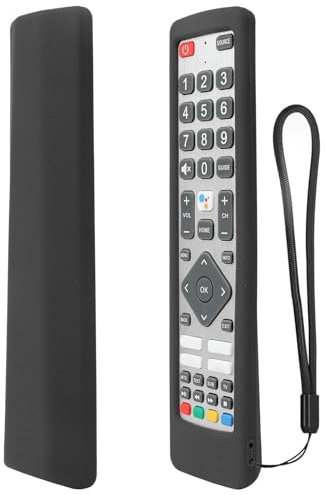 Custodia in Silicone Compatibile con Sharp TV Telecomando, Smart TV Telecomando Guscio Protettiva Cover Copertura per Sharp Telecomando (Nero)