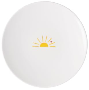 Villeroy & Boch – With Love Frühstücks-/ Dessertteller Hello Sunshine Weiß, Spülmaschinenfest, Mikrowellensicher, Teller Sonne, Geschirr Keramik, Geschenk, Premium Porzellan