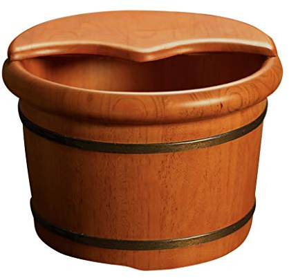 WADRBSW Sauna-Holzeimer, Spa, Sauna, Einweichen, handgefertigter Massage-Eimer, Fußbad, Fuß-Spa, Wascheimer, Füße, Bad, Becken, Badewanne. Aktuelle Vision to Pursue Happiness