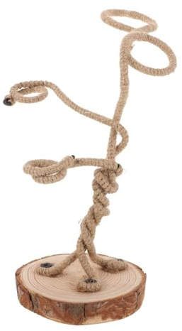 GAROZATION Soporte para plantas aéreas de madera y metal, soporte creativo para plantas para Tillandsia, práctico expositor de plantas de mesa para el hogar, oficina y balcón, estante decorativo para