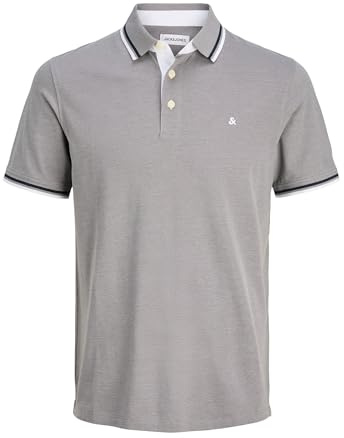 JACK & JONES Jjepaulos Polo Ss Noos Pls - Plus Size, Ultimate Grey ,4XL