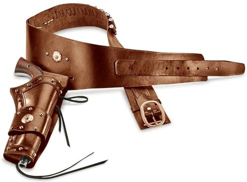 Yiustldd Retro-Leder-Pistolenholster für Gewehrläufe, Vintage-Steampunk-Hüftaccessoires, Halloween-Cosplay-Kostüm-Requisite,Gelb