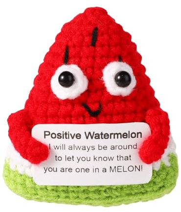Emotional Support Gift Positive Gifts Positive Emotional Watermelon Emotional Support Knitted Watermelon Emotional Support Crochet Positive Support Fruit Inspirational Gift for Men Women
