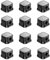 Honeyes-12 Stück Magnetische Kabelhalter – Verstellbare & Selbstklebende Kabelclips für Schreibtisch/Nachttisch, Starke Haftung – Organisiert Ladekabel, HDMI, USB, Audiokabel